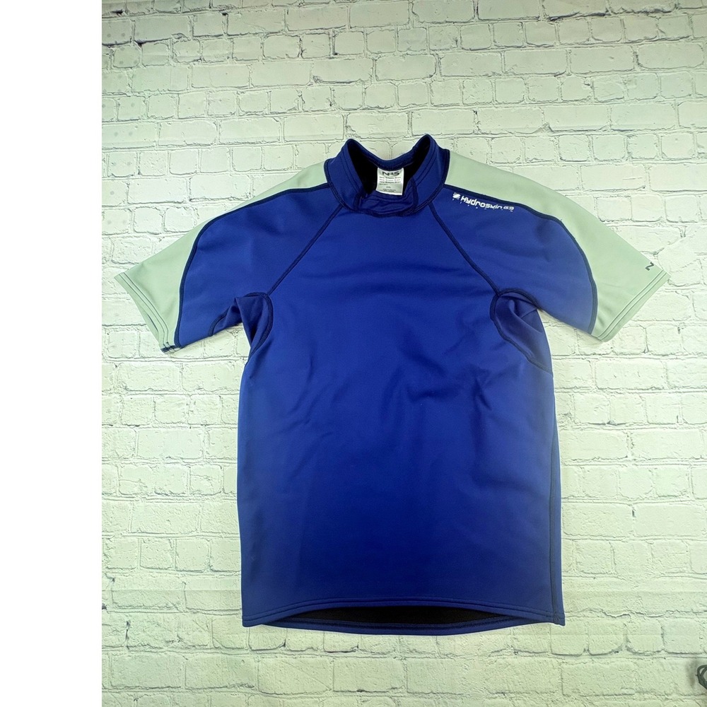 NRS Hydroskin 0.5 Paddling Top Mens XXL Blue Excellent Short Sleeve Neoprene